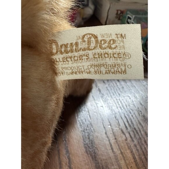 Vintage DanDee Collectible Plush Teddy Bear Red Velvet Hat Bows & Paws - Picture 5 of 5